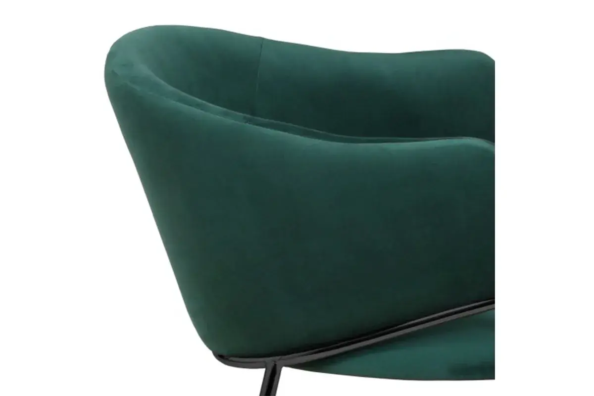 Стул Муза каркас черный матовый, велюр (Velluto 10 темно-зеленый) СРП-068 - купить в Озерце