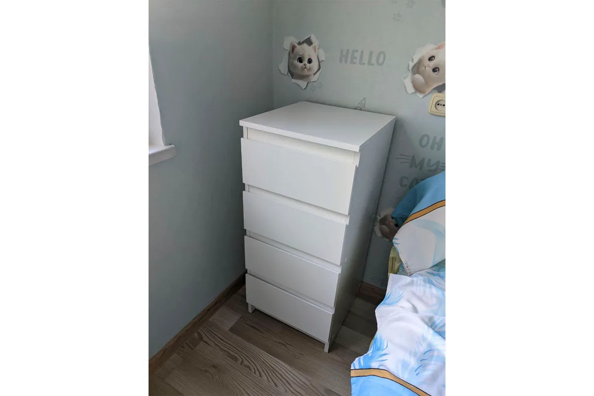 Комод Stern Т-2 (16 мм) 4 ящика Белый (72674926) — Мебель-центр Озерцо