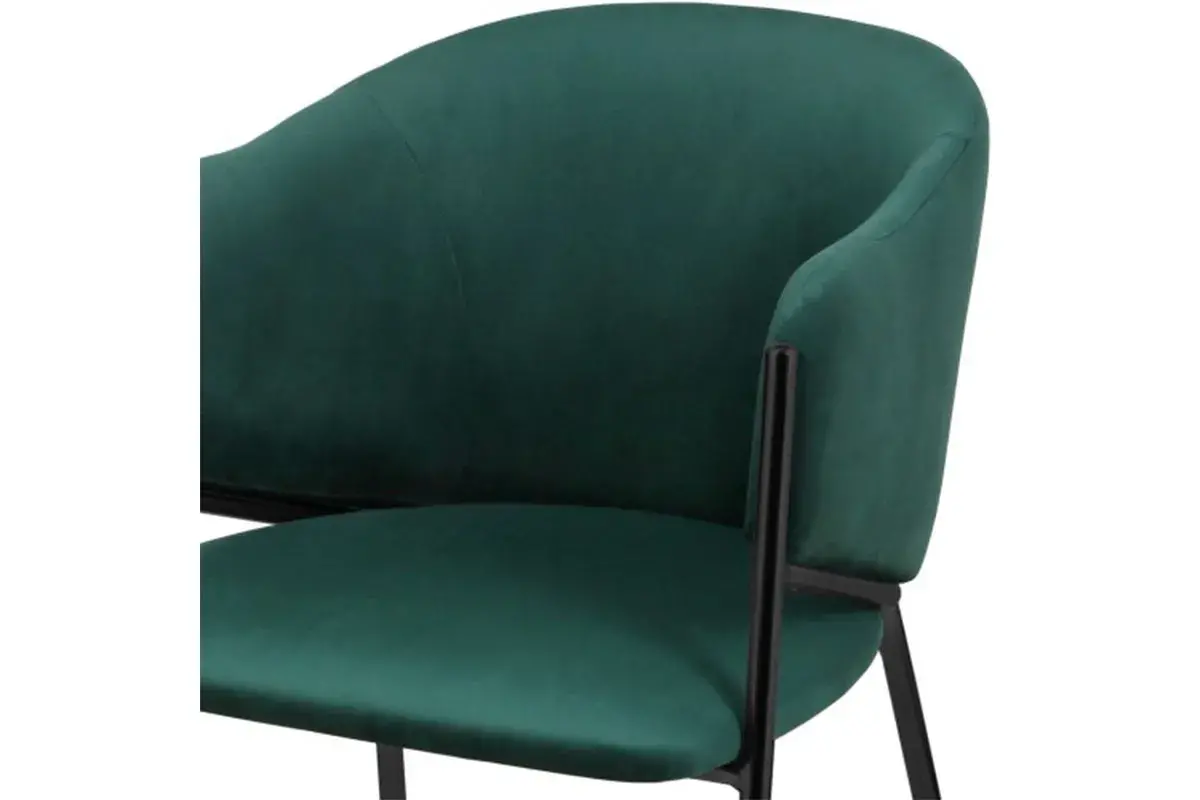 Стул Муза каркас черный матовый, велюр (Velluto 10 темно-зеленый) СРП-068 - купить в Озерце