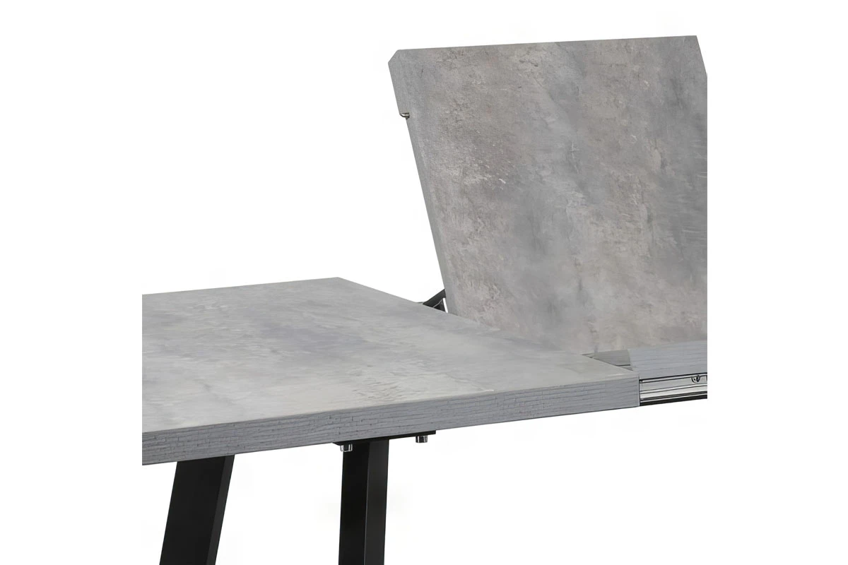 Стол Борг раздвижной 120х80 (Муар черный/Цемент) СРП С-021 - купить в Озерце