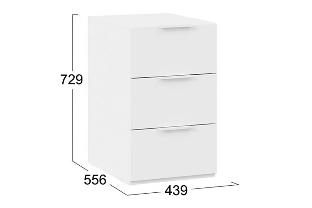 Тумба универсальная Порто ТД-393.15.01-11 (Белый жемчуг/Белый софт) — Мебель-центр Озерцо