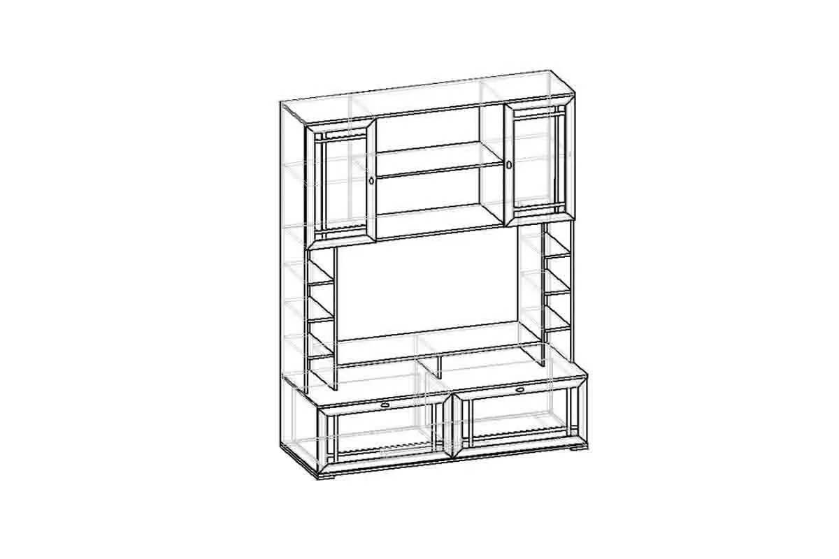 Sherlock 1 Шкаф МЦН орех шоколадный — Мебель-центр Озерцо
