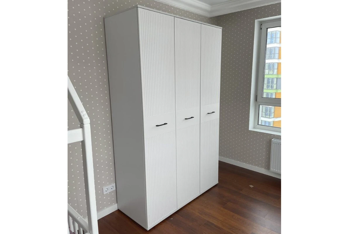 Шкаф Шарлиз 2-х дв. для платья и белья (Белое сияние/Белый снег) в мебель-центре Озерцо