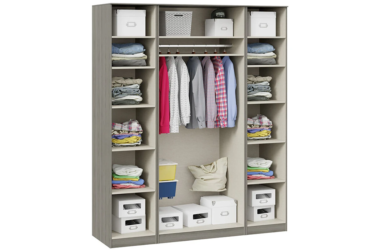 Шкаф комбинированный Либерти СМ-297.07.443 с 4 зеркальными дверями (Хадсон) в мебель-центре Озерцо