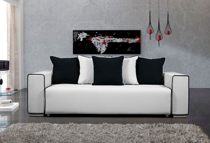 Диван раскладной Монреаль (НПБ, черно-белый) — купить в Озерце