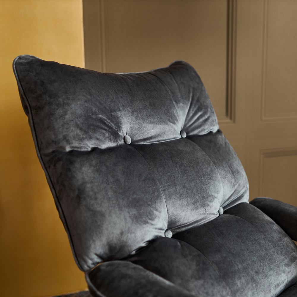 Кресло Пневмо, ткань "Невада графит", каркас "орех" — купить в Озерце