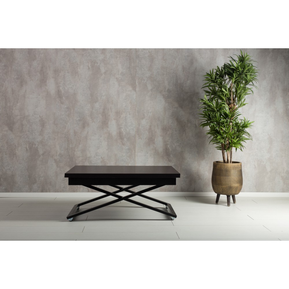 Стол-трансформер Apollo венге матовый/подстолье черный - купить в Озерце