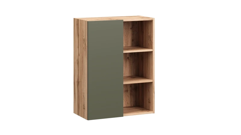 Шкаф навесной с полкой Avocado Базальт + Дуб Натюрель 31x60 — купить в Озерце