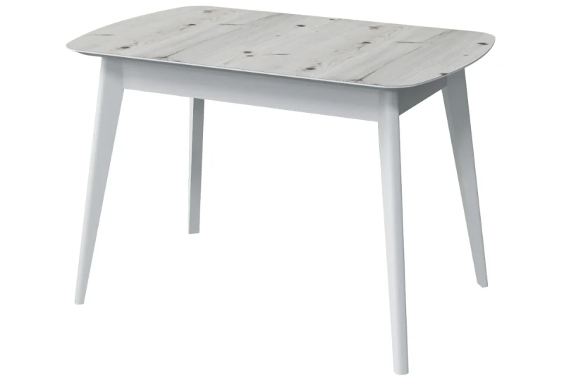 Стол Прайм раздвижной 1400 (Бискайская Сосна/ПУ белый) - купить в Озерце