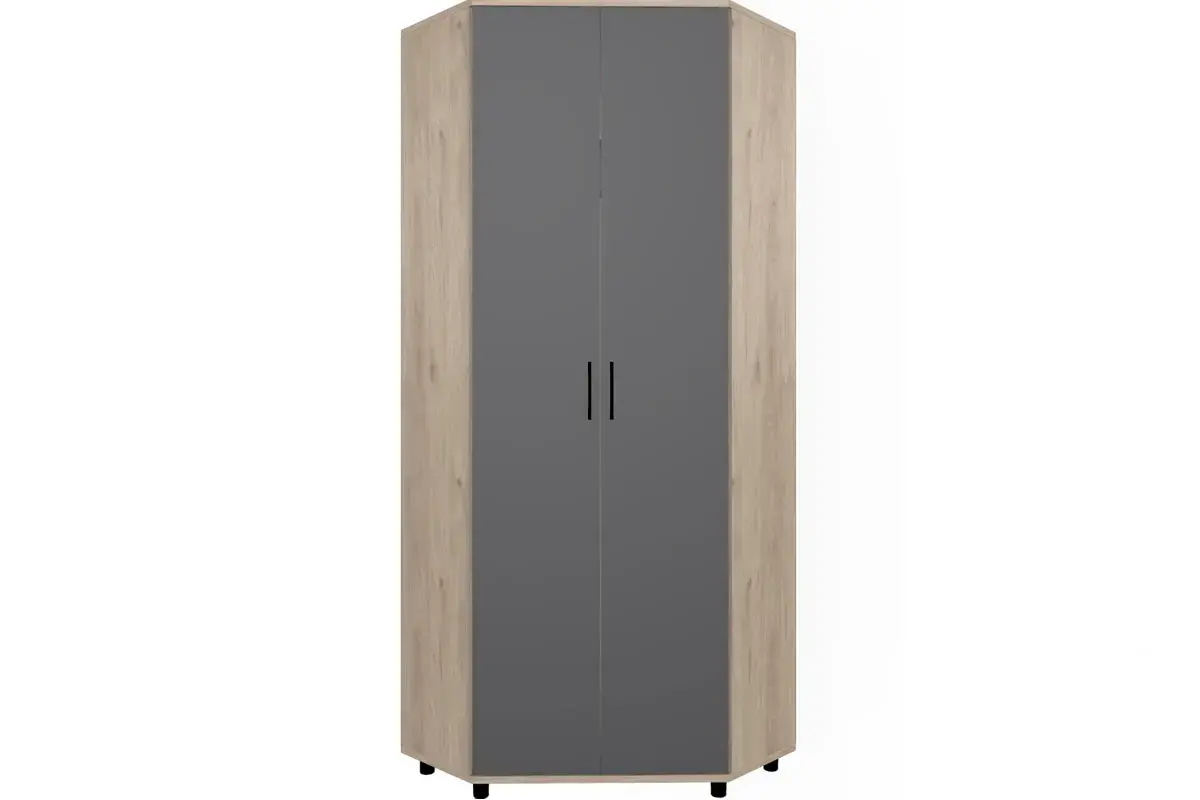 Прихожая Грейс комплект 1 (Гикори Джексон Светлый/Антрацит Матовый) — Мебель-центр Озерцо