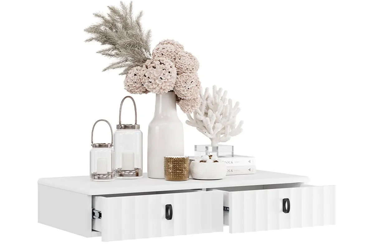 Стол туалетный Тиффани тип 1 (Белый Жемчуг/Белый софт) — Мебель-центр Озерцо