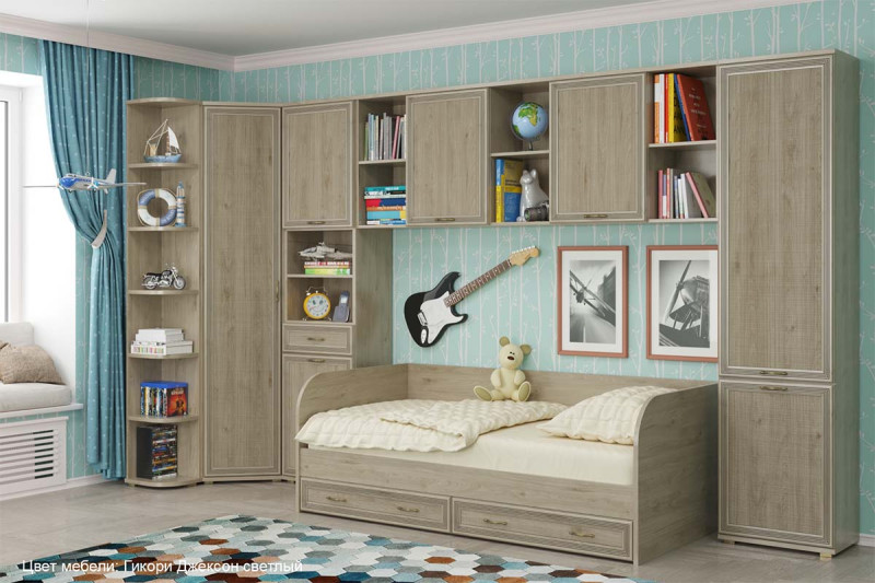 Детская Карина-7 (Гикори Джексон Светлый) — Мебель-центр Озерцо