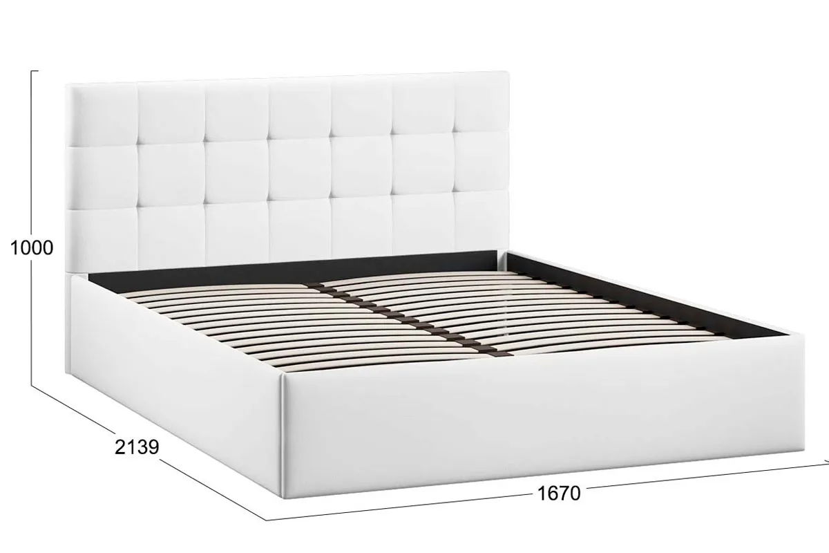 Кровать Джоли универсальная 160х200 Тип 1 (Экокожа/Polo White) - купить в Озерце