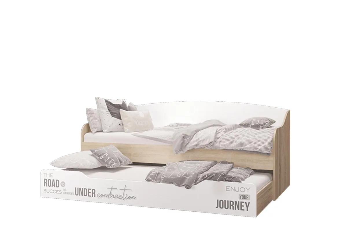 Подростковая Джуниор №3 (Дуб Сонома/Белый/Фотопечать) — Мебель-центр Озерцо