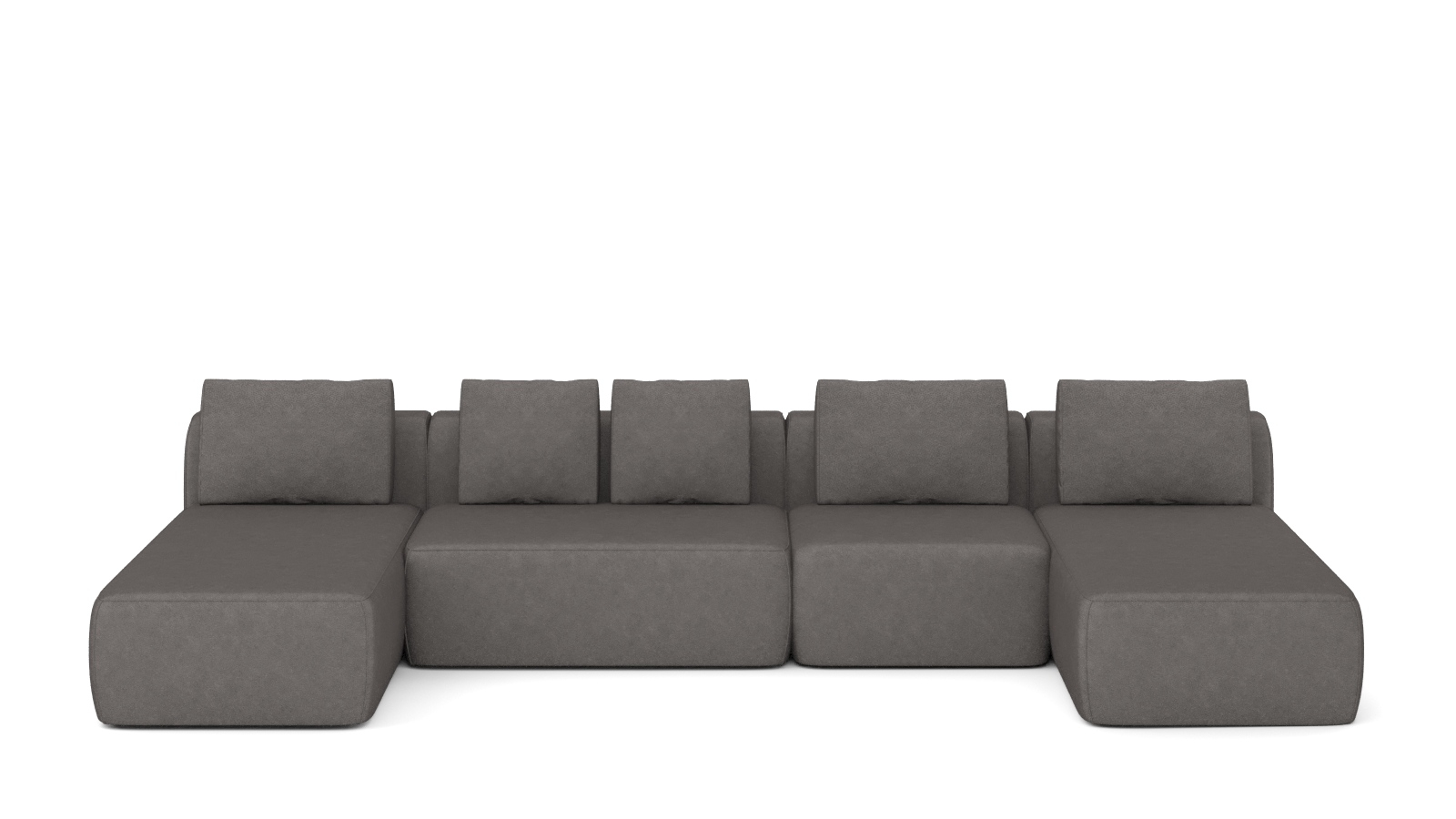 Диван модульный Molto, 4 секционный, 170+125+85+170+85+125+85+85, ткань Galaktika ash 57x367 — купить в Озерце