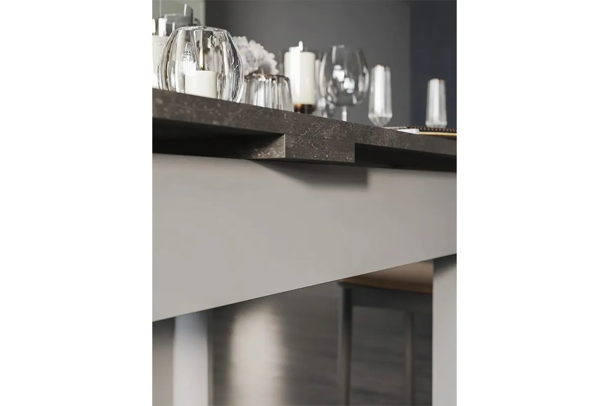 Стол раздвижной Промо тип 4 (Белый/Ателье темный) - купить в Озерце