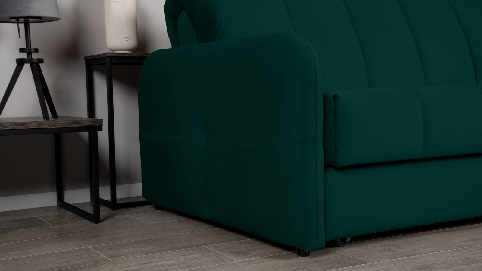 Диван - кровать Domo Pro с мягкими подлокотниками, стежка квадрат, ткань Sky Velvet 42 160x216 — в мебель-центре Озерцо