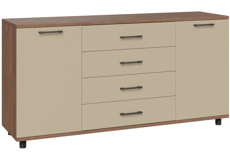 Тумба ТБ-5012-ГТ-ЛМ (Гикори Джексон Темный/Латте Матовый) — Мебель-центр Озерцо