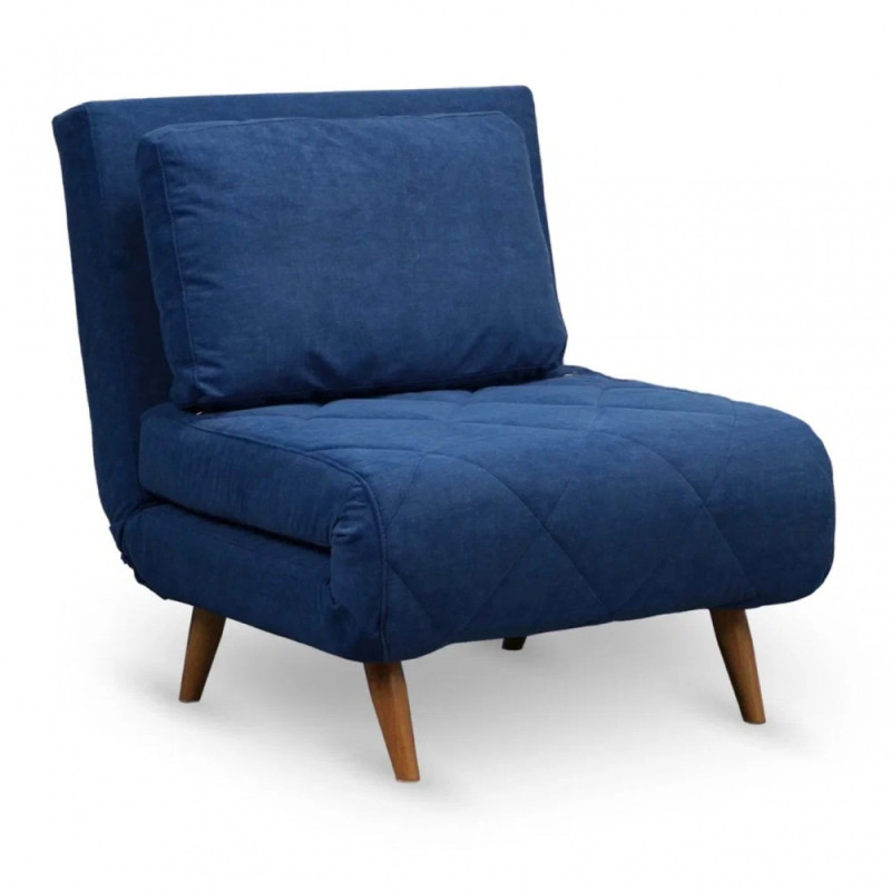 Кресло раскладное DOMM Scandy 83 синий, ноги бежевые — купить в Озерце