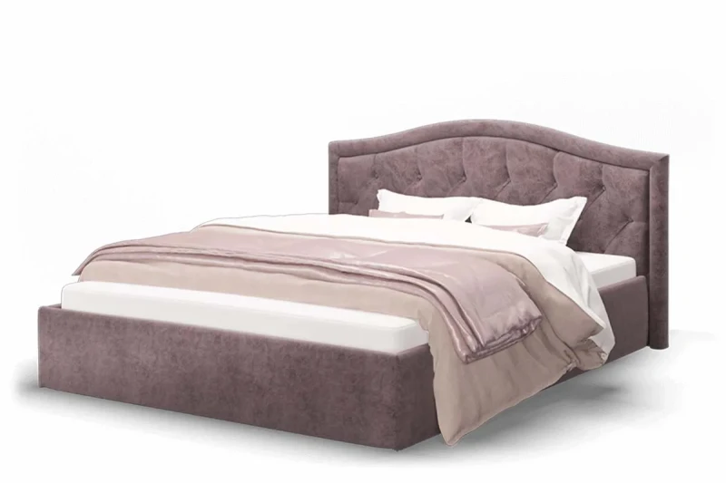 Кровать Стелла с подъемным механизмом (Rock 12 Серо-Фиолетовый) 120х200 - купить в Озерце