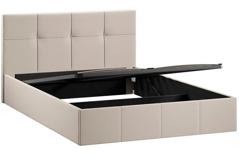 Кровать Лора с ПМ и заглушиной 140х200 (Велюр/Confetti Cream) - купить в Озерце