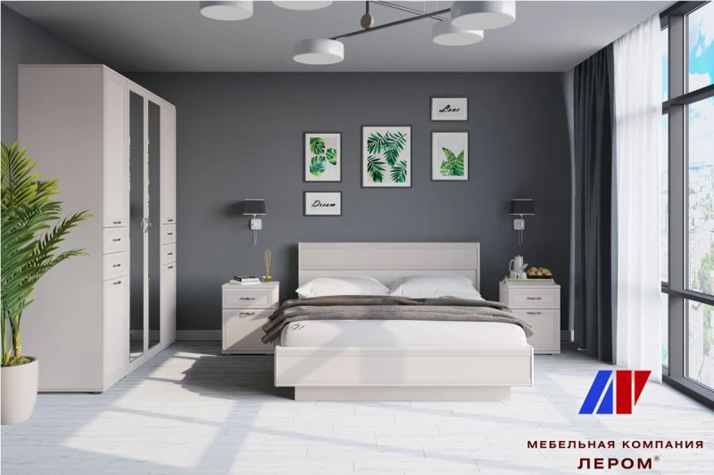 Готовый комплект для спальни СК-1005-СК (Серый Кашемир) - купить в Озерце