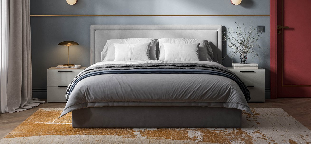 Кровать Фрея 160*200 без ПМ MONOLIT Сталь - купить в Озерце