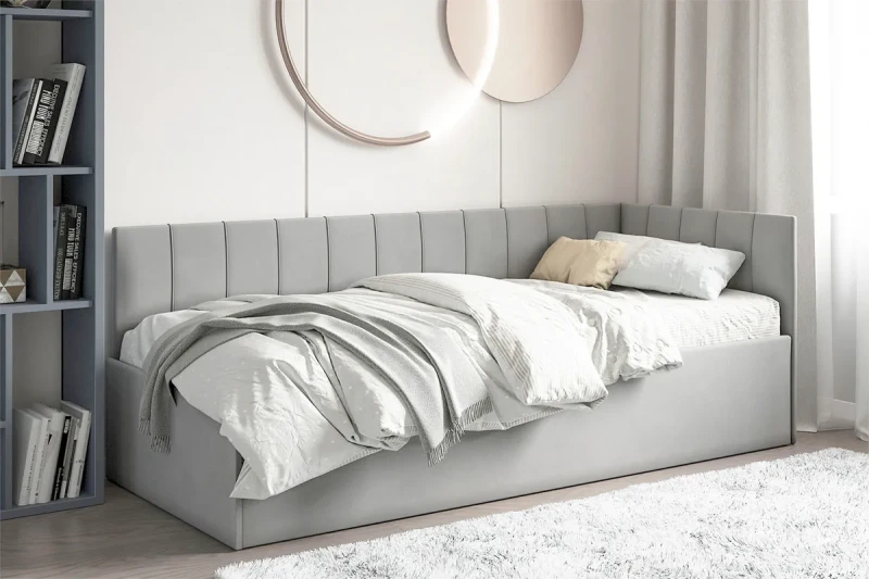Кровать Мика с ПМ 90х200 универсальная Newtone Light GREY - купить в Озерце