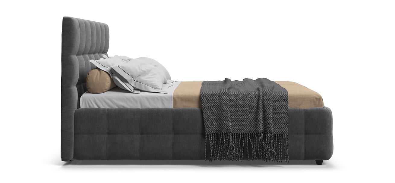 Кровать Босс 160*200 Про велюр Monolit серая - купить в Озерце