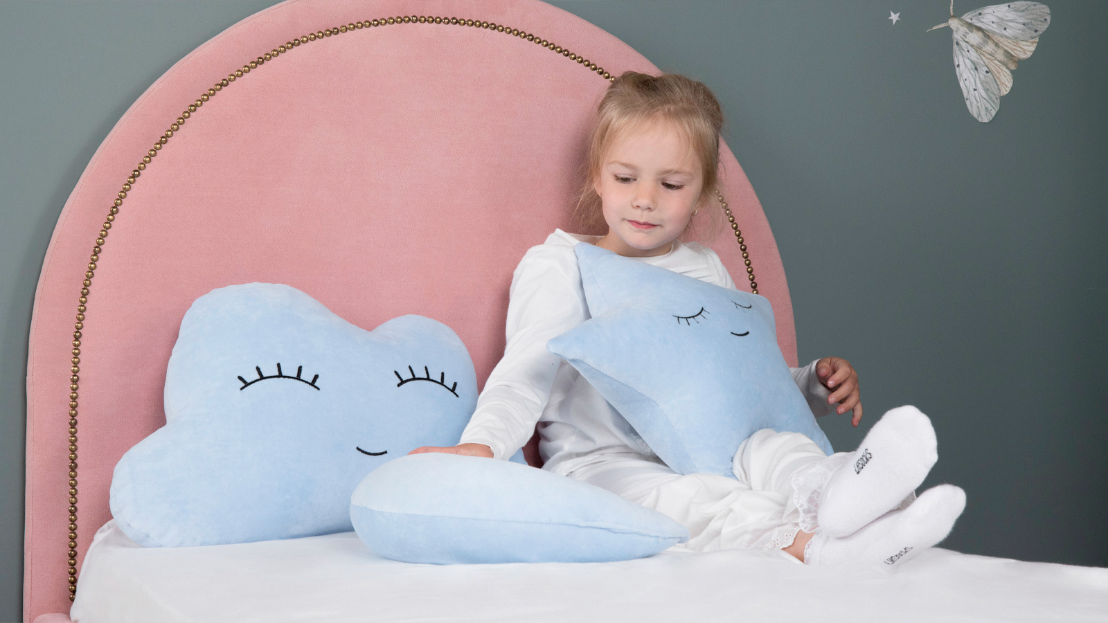 Подушка декоративная Звездочка голубая 46x48 в мебель-центре Озерцо