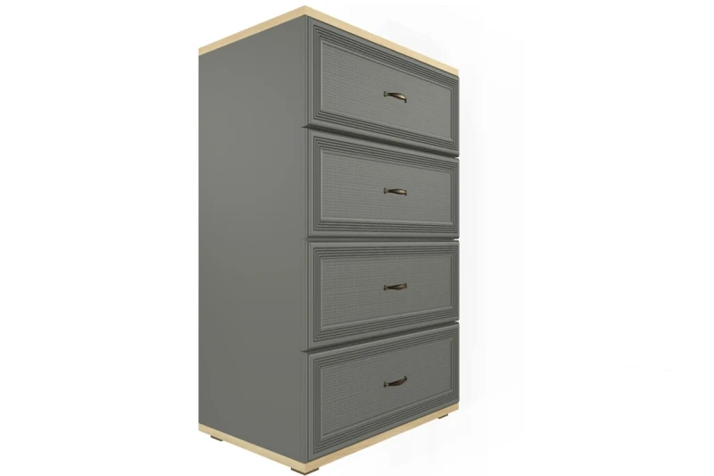 Комод Карина КМ-1012-АС-СО (Ясень Асахи/Серый Оникс) — Мебель-центр Озерцо