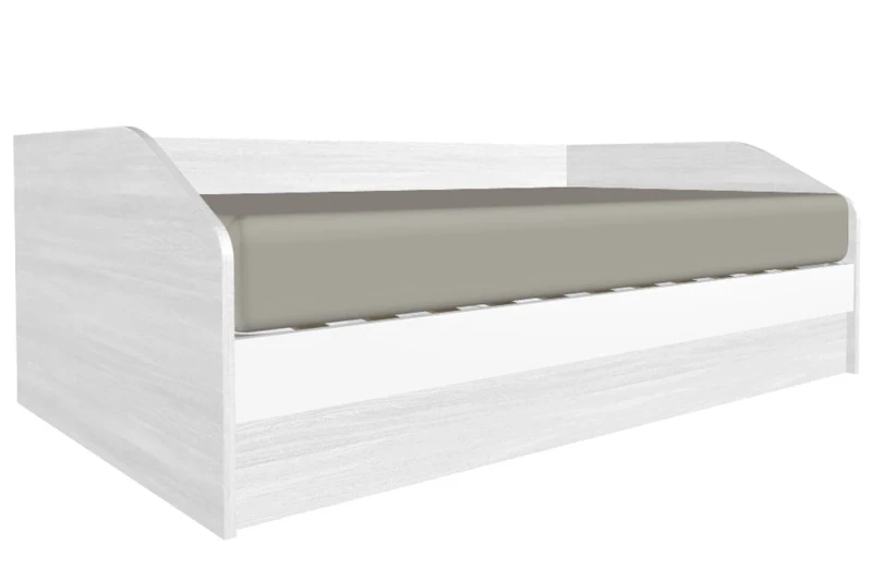 Кровать КР-119-СЯ-БГ 120х200 (Снежный Ясень/Белый Бриллиант Глянцевый) - купить в Озерце