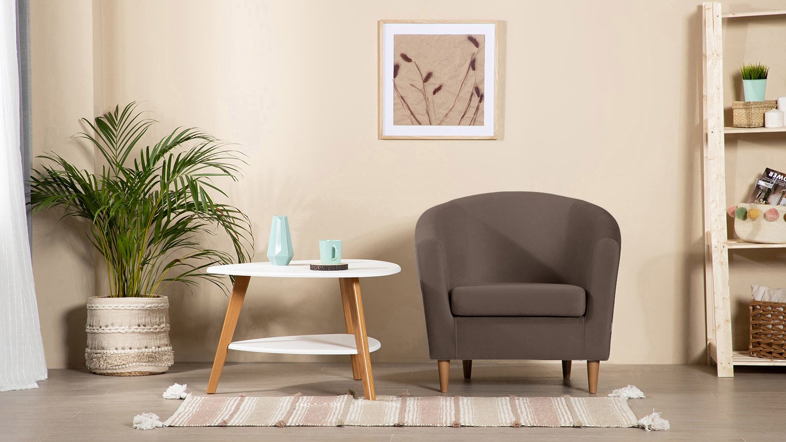 Кресло Moony Sky velvet 02, светлые ножки 75x80 — купить в Озерце