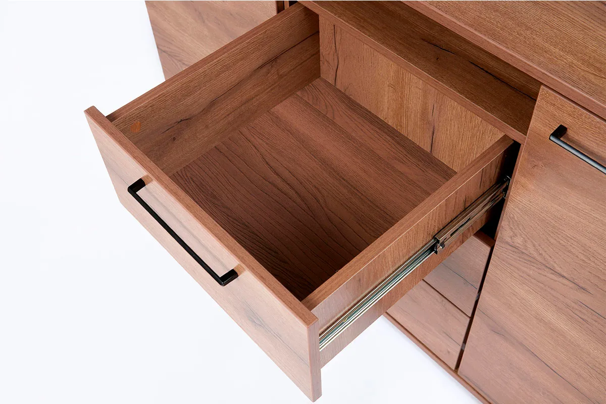 Тумба Валери 3 (Дуб Табачный/Чёрный) — Мебель-центр Озерцо