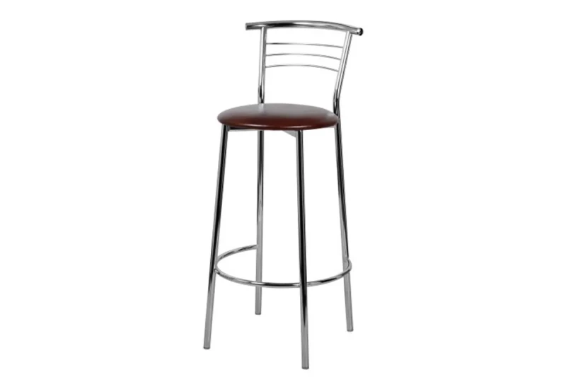 Стул Барный Амулет каркас хром люкс, экокожа (Экотекс 3068 черри) СРП 020-02 - купить в Озерце