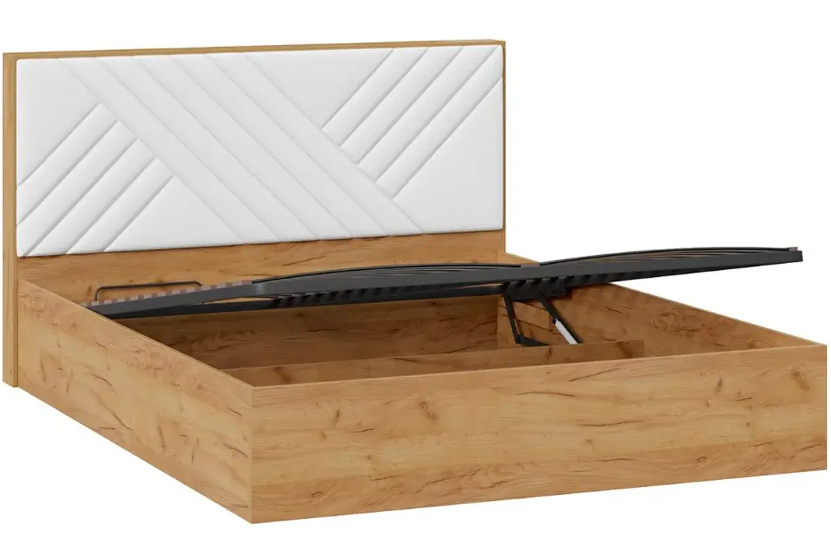 Спальный гарнитур Хилтон №3 (Дуб Крафт золотой/Белый матовый) - купить в Озерце