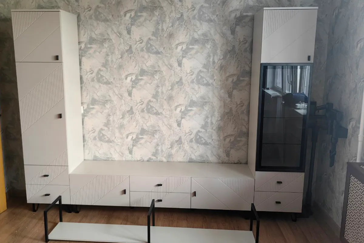 Шкаф для белья Кашемир с дв. и 2 ящ. (Кашемир/Сантьяго) в мебель-центре Озерцо