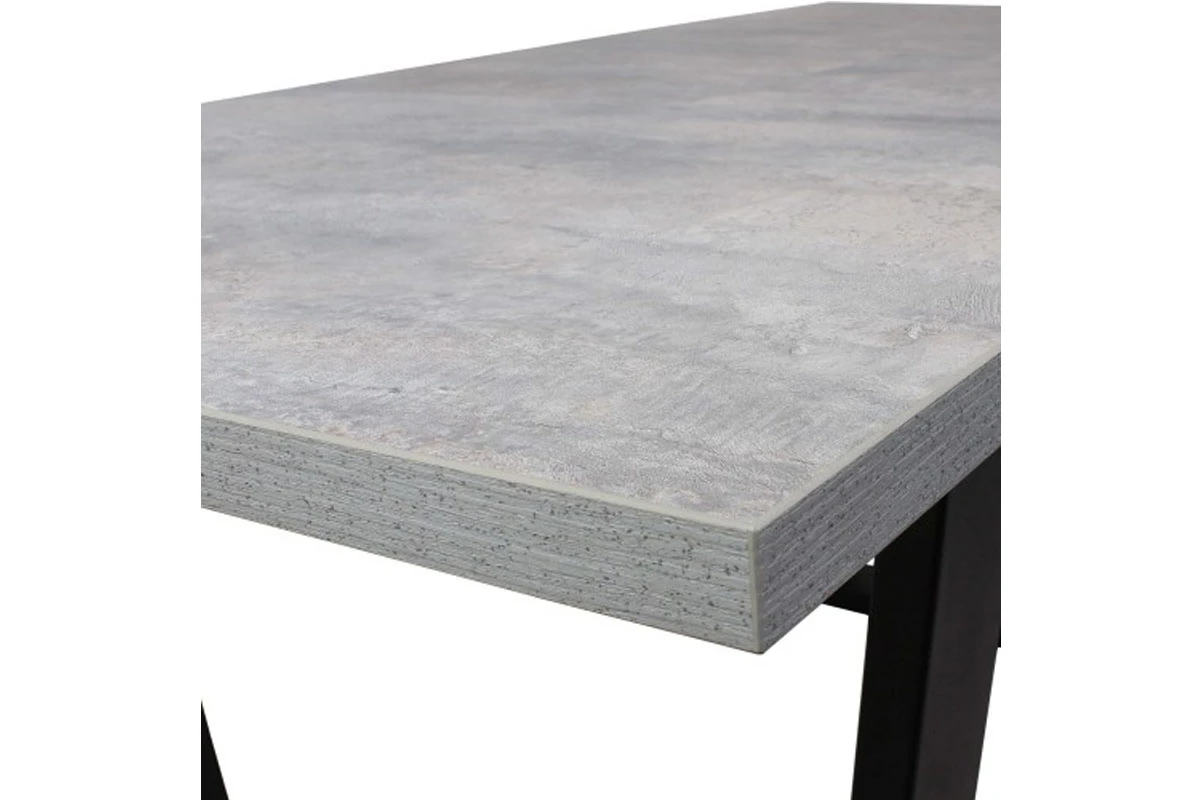 Стол раздвижной Хаген 120х80 (Муар черный/Цемент) СРП-С-031 - купить в Озерце