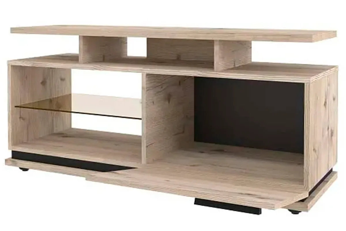 Nature 333 Тумба ТВ малая (Гаскон пайн/Черный) — Мебель-центр Озерцо