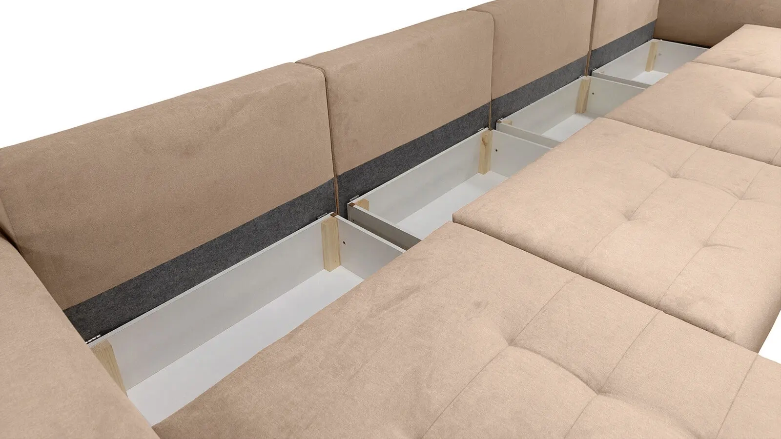 Диван Monako New Happy 130 + Happy 233 П-образный с коробом для белья 157x455 — купить в Озерце