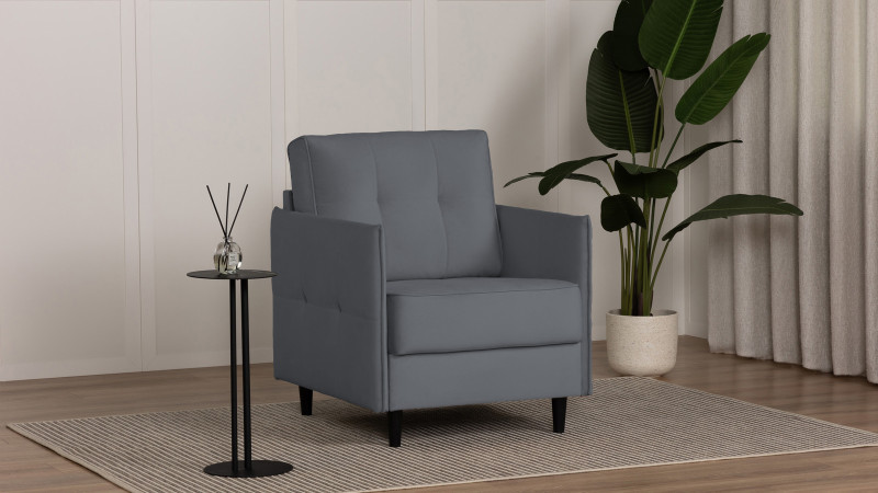 Кресло Amani Pro, Тк. Sky Velvet 16 (подлокотник: 5 см) 73.5x89 — купить в Озерце