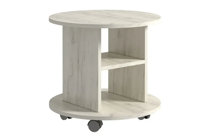 Стол журнальный тип 12 (Дуб крафт белый) — Мебель-центр Озерцо