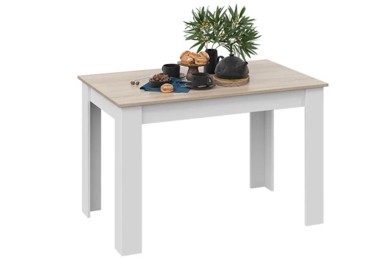 Стол обеденный Промо тип 2 (Белый/Дуб Сонома светлый) - купить в Озерце