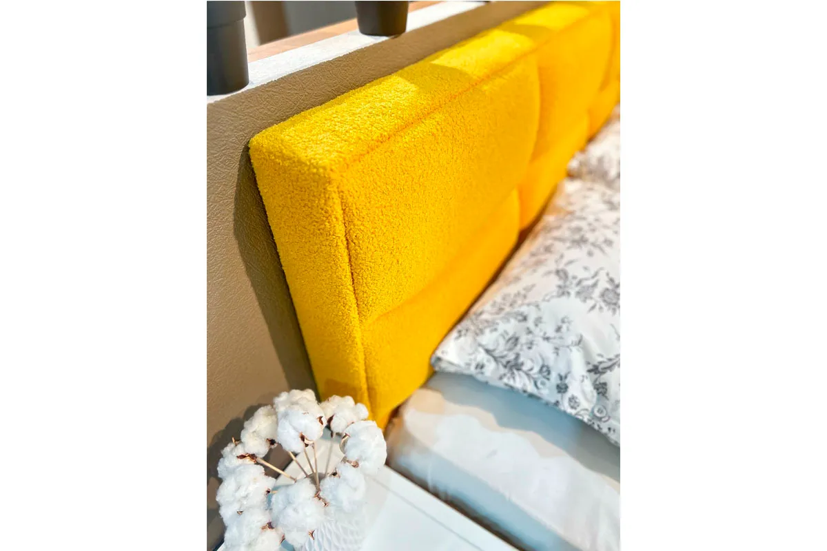 Кровать Стелла c ПМ Тип 1 без заглушины 160х200 (Экомех/Barni Curcuma) - купить в Озерце