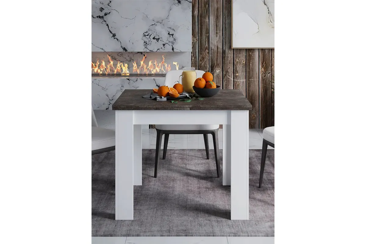 Стол раздвижной Промо тип 3 (Белый/Ателье темный) - купить в Озерце