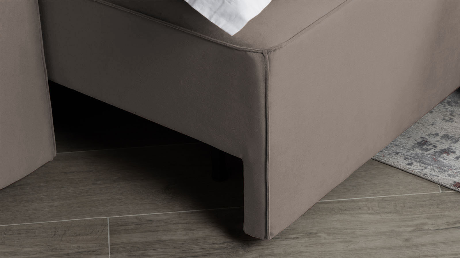 Диван Ralf двухместный, с подлокотниками Sky Velvet 17 с коробом для белья 122x246 — купить в Озерце