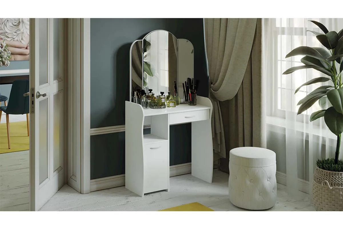 Стол туалетный София Т1 (Белый) — Мебель-центр Озерцо