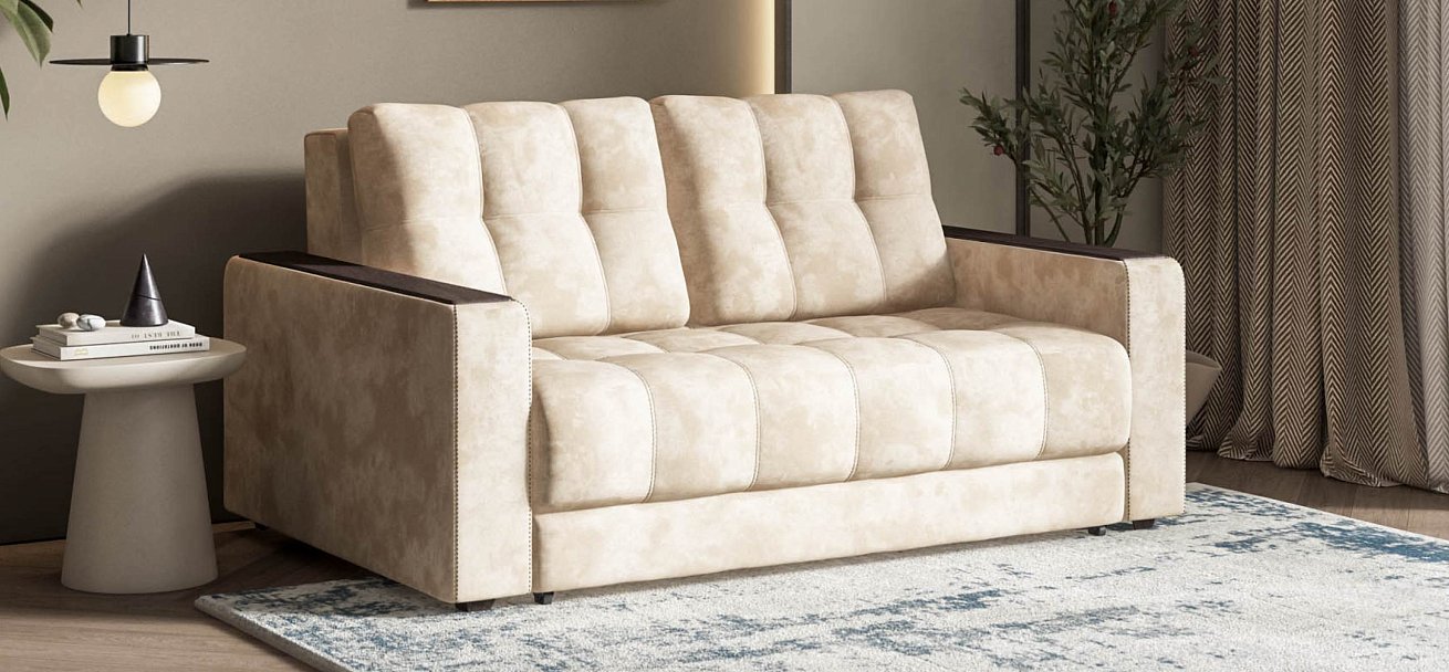 Босс Маркет двухместный диван Велюр Алькантара пепел — купить в Озерце