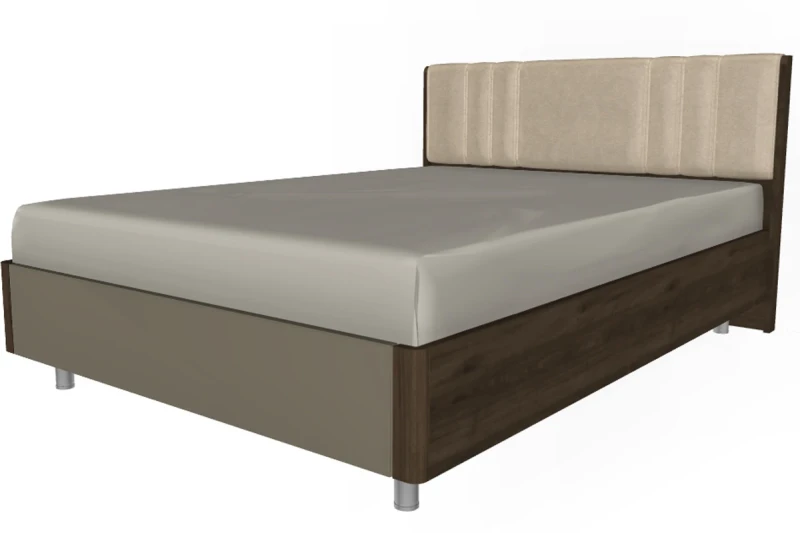 Кровать 140х200 КР-5012-ГТ-ЛМ (Гикори Джексон Темный/Латте Матовый) - купить в Озерце