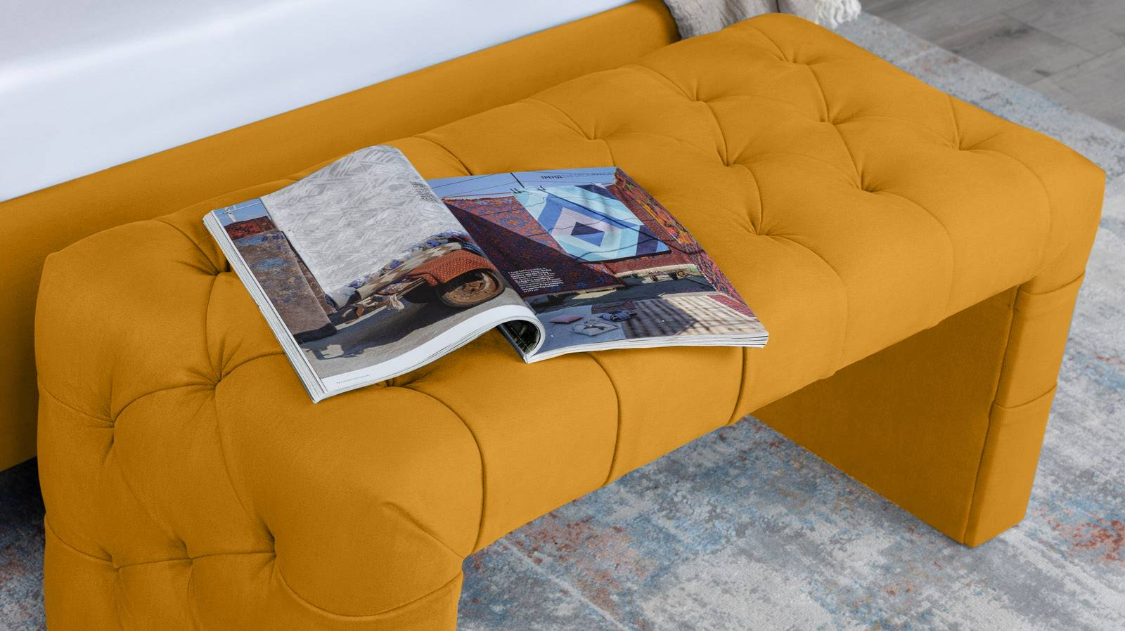 Банкетка Greta, ткань Sky Velvet 30, 45x55 — купить в Озерце